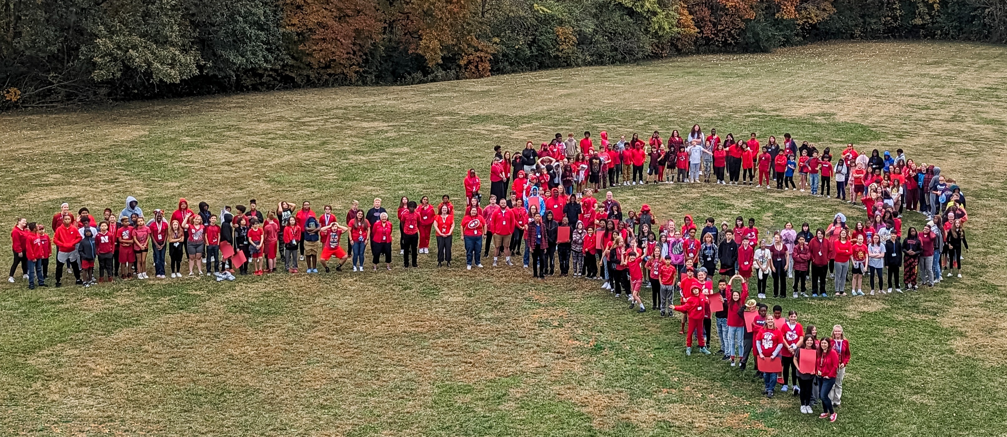 We rallied in red to show our Red Ribbon Week commitment to being drug free!