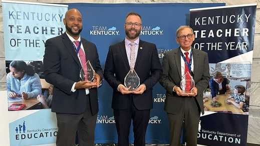 Educators pose with their awards.