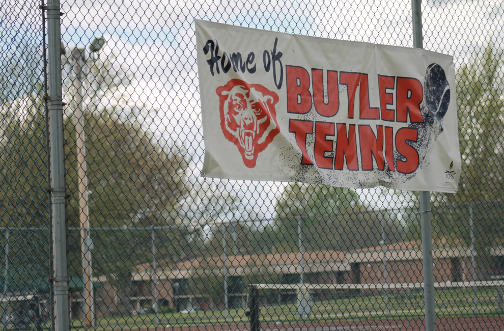 butler tennis sign hanging
