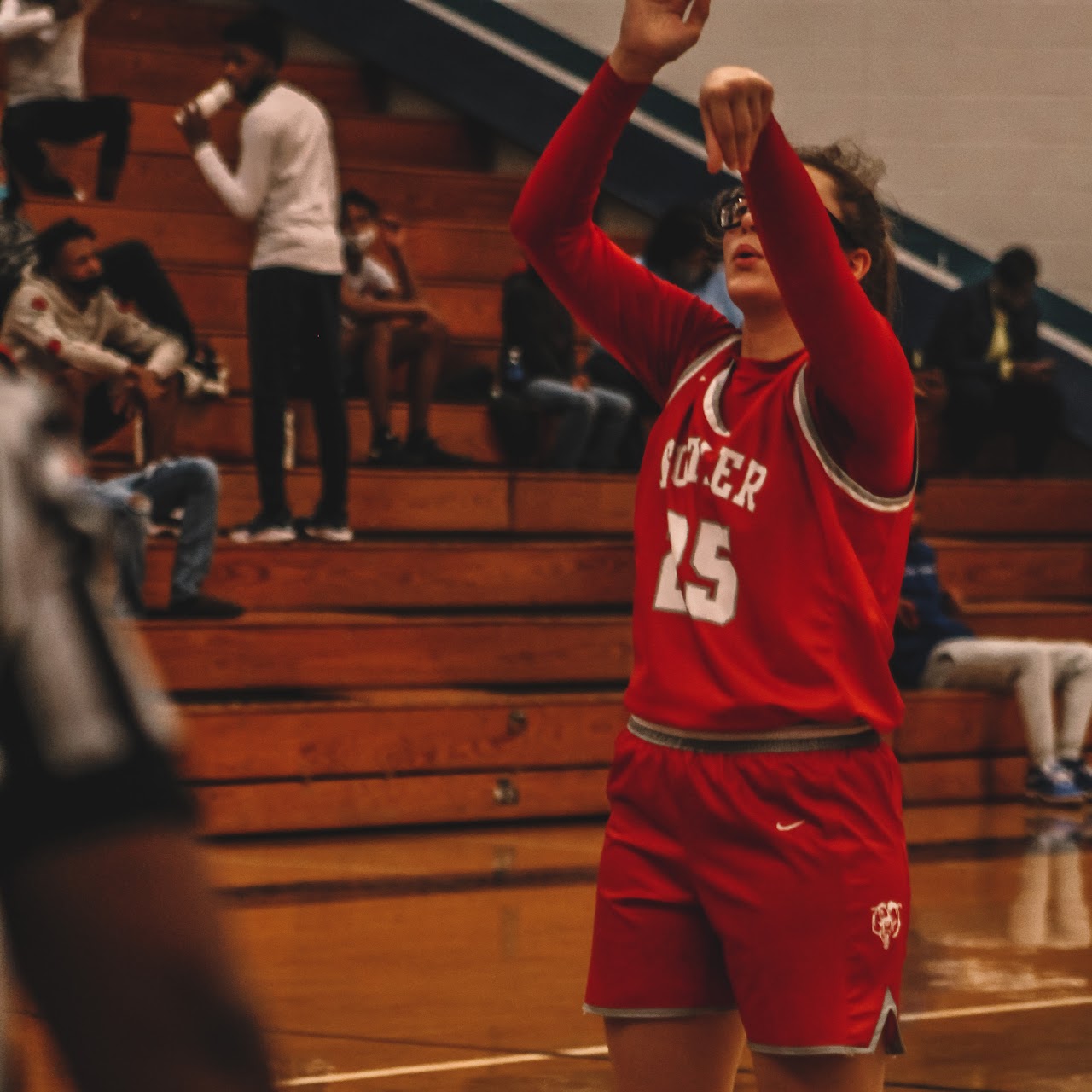 basketball player throwing the ball