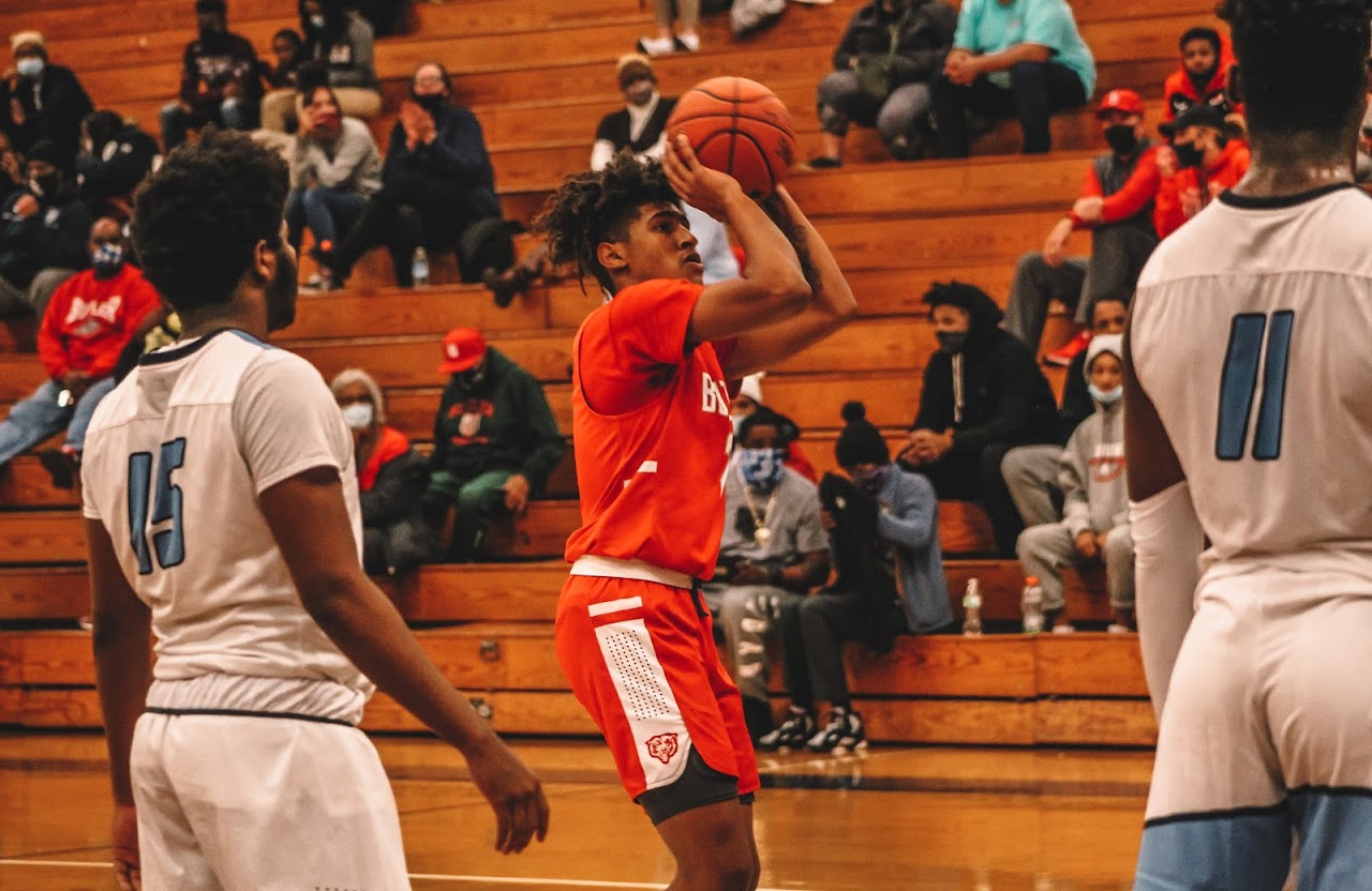 basketball player throwing the ball in the basket