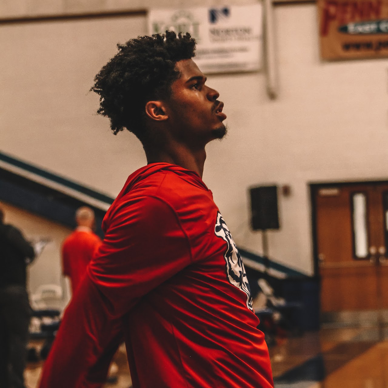 basketball player sitting