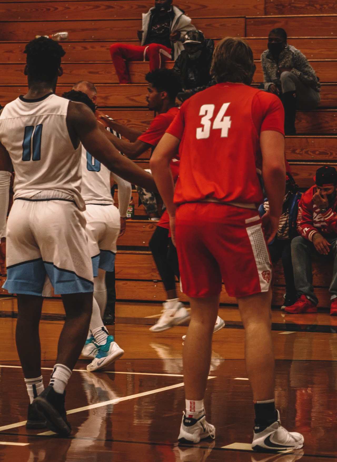 basketball players on the court