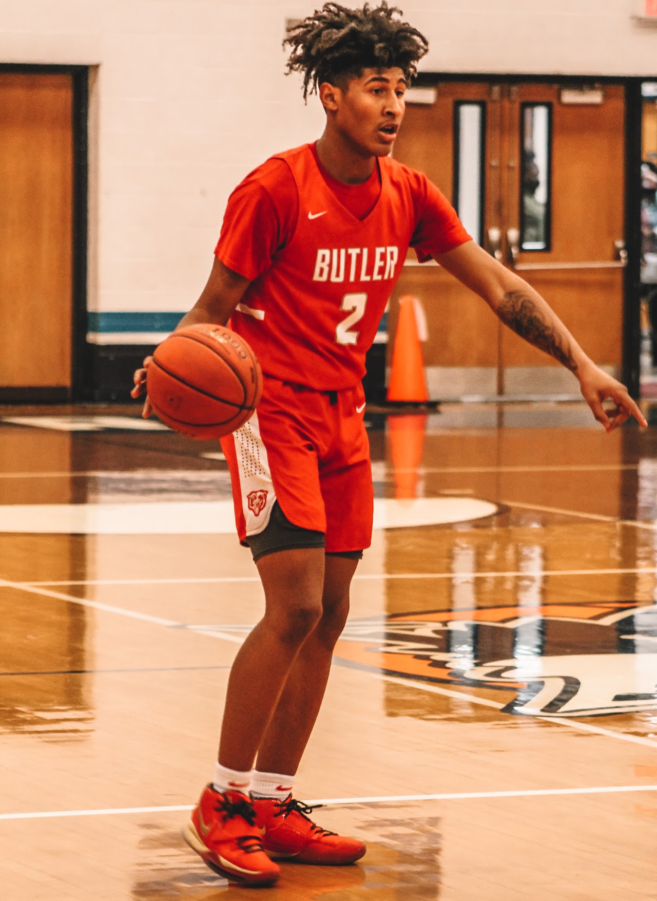 basketball player with the ball