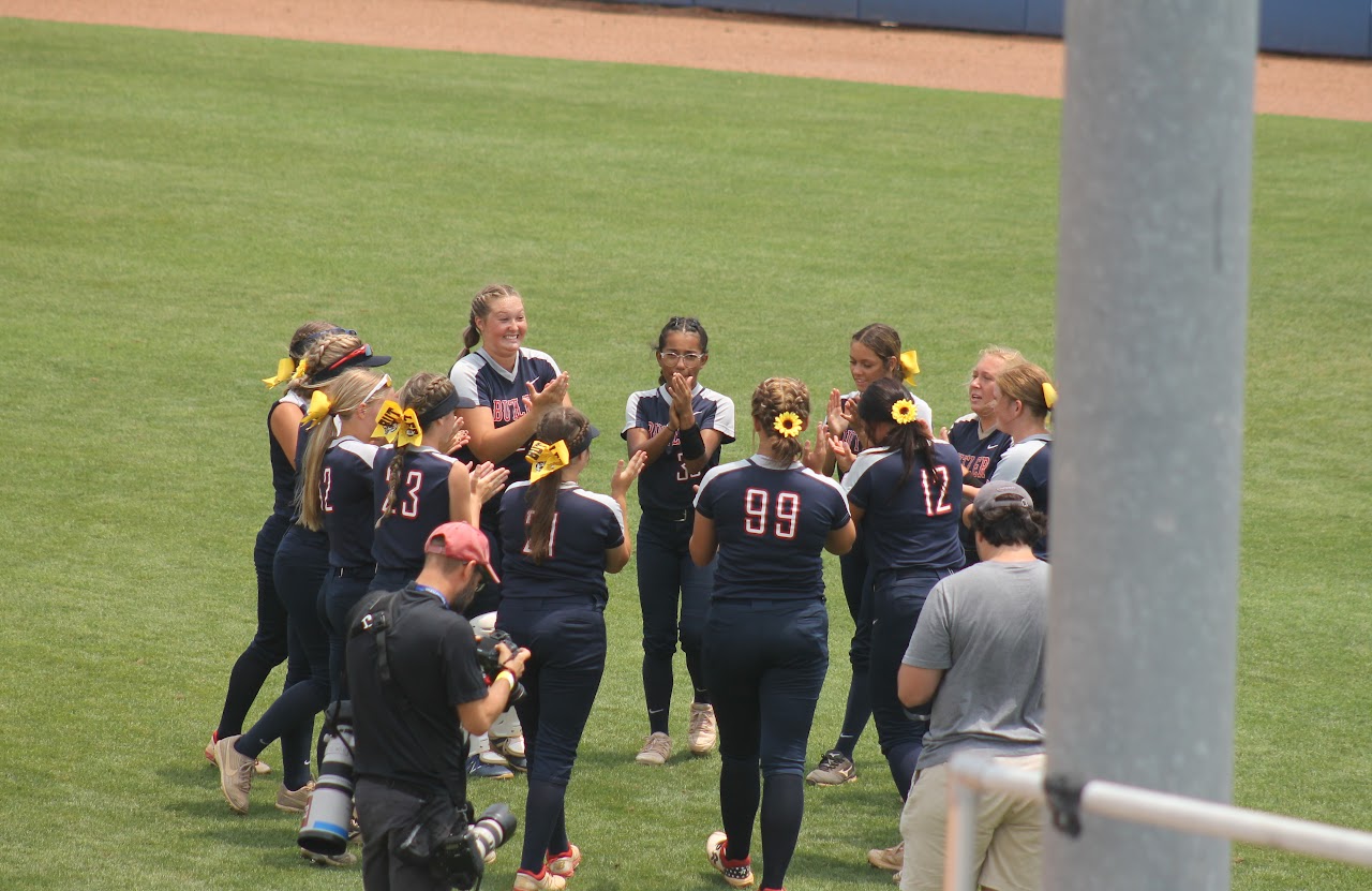 baseball team excited during a game