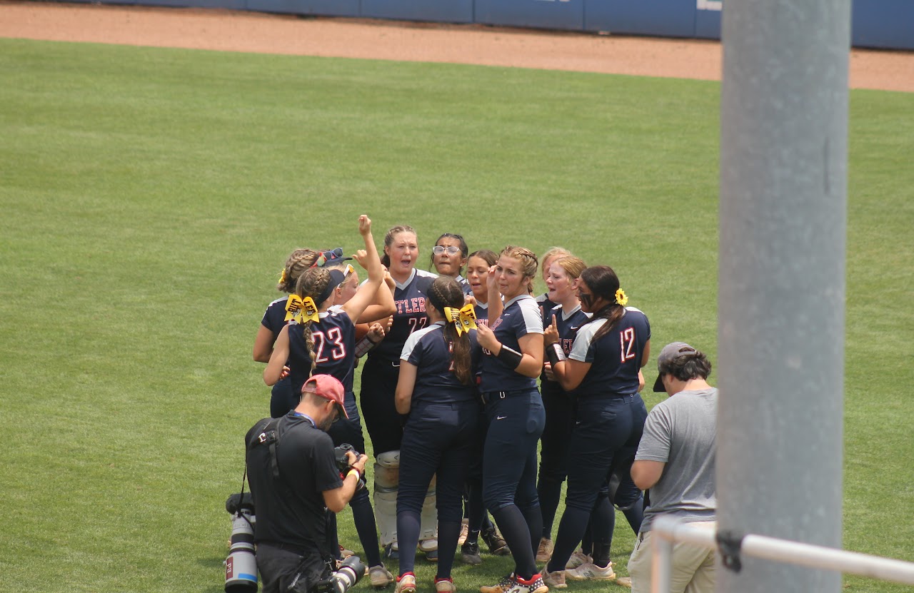 baseball team excited during a game