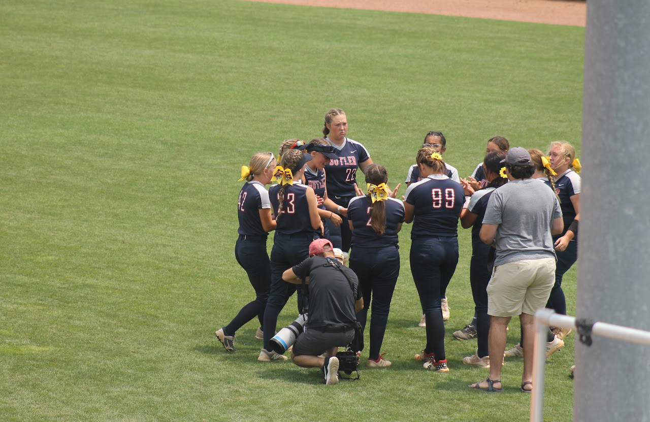 baseball team excited during a game