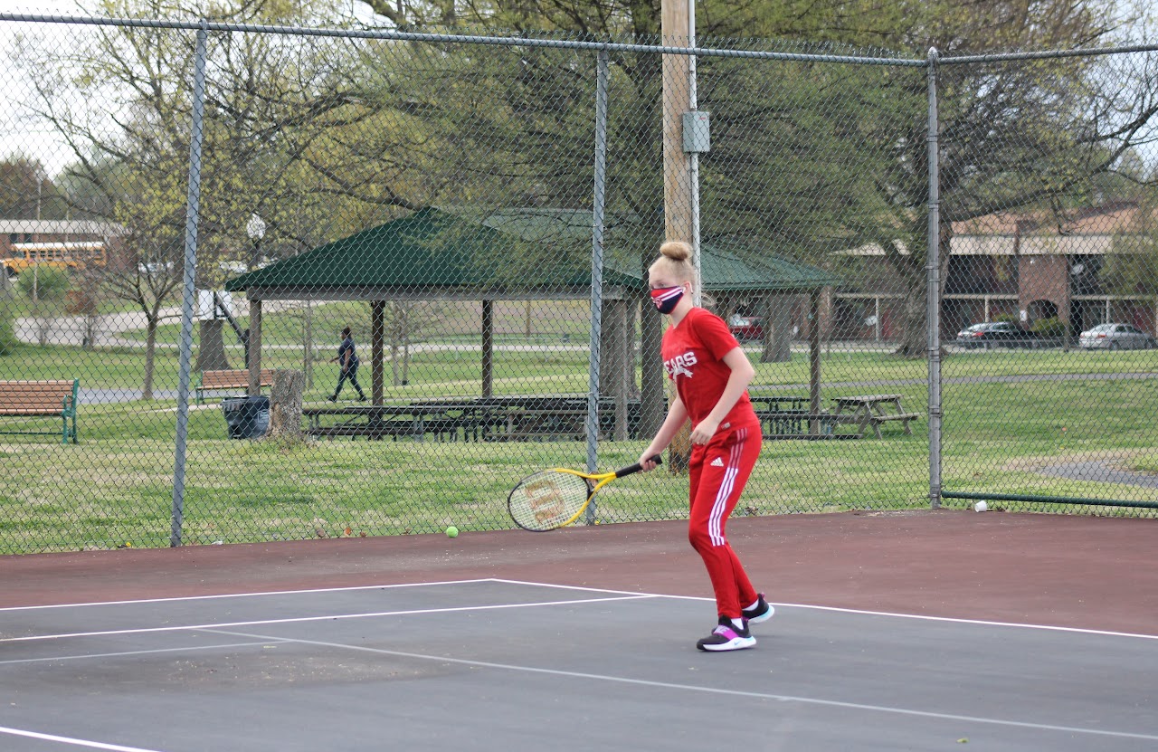 player standing up on the court