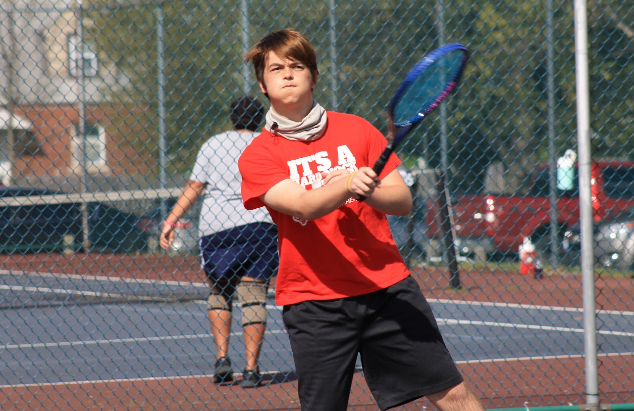 player about to hit the ball