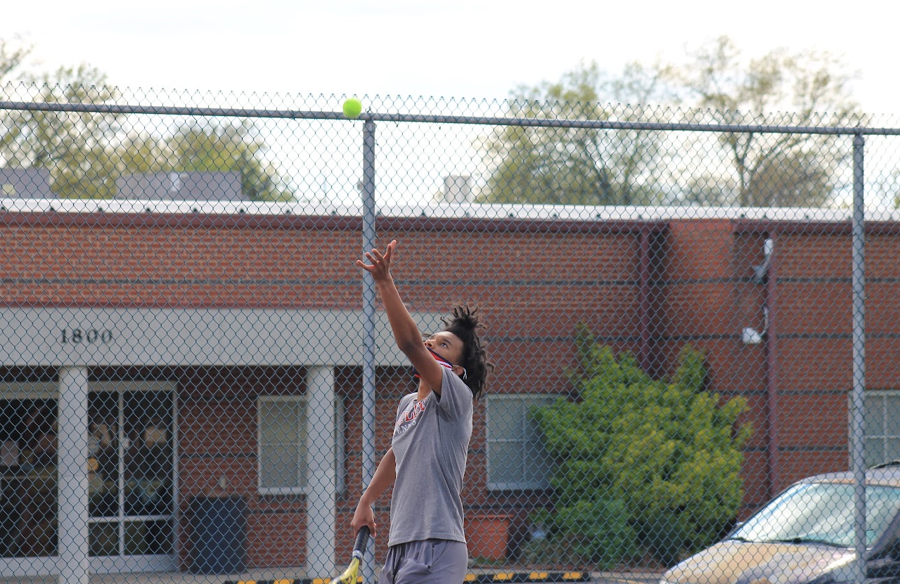 player about to hit the ball