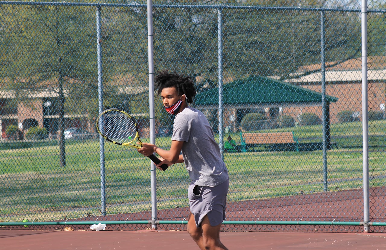 player about to hit the ball