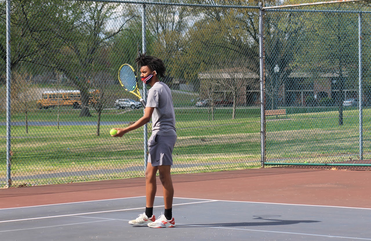 player about to hit the ball 