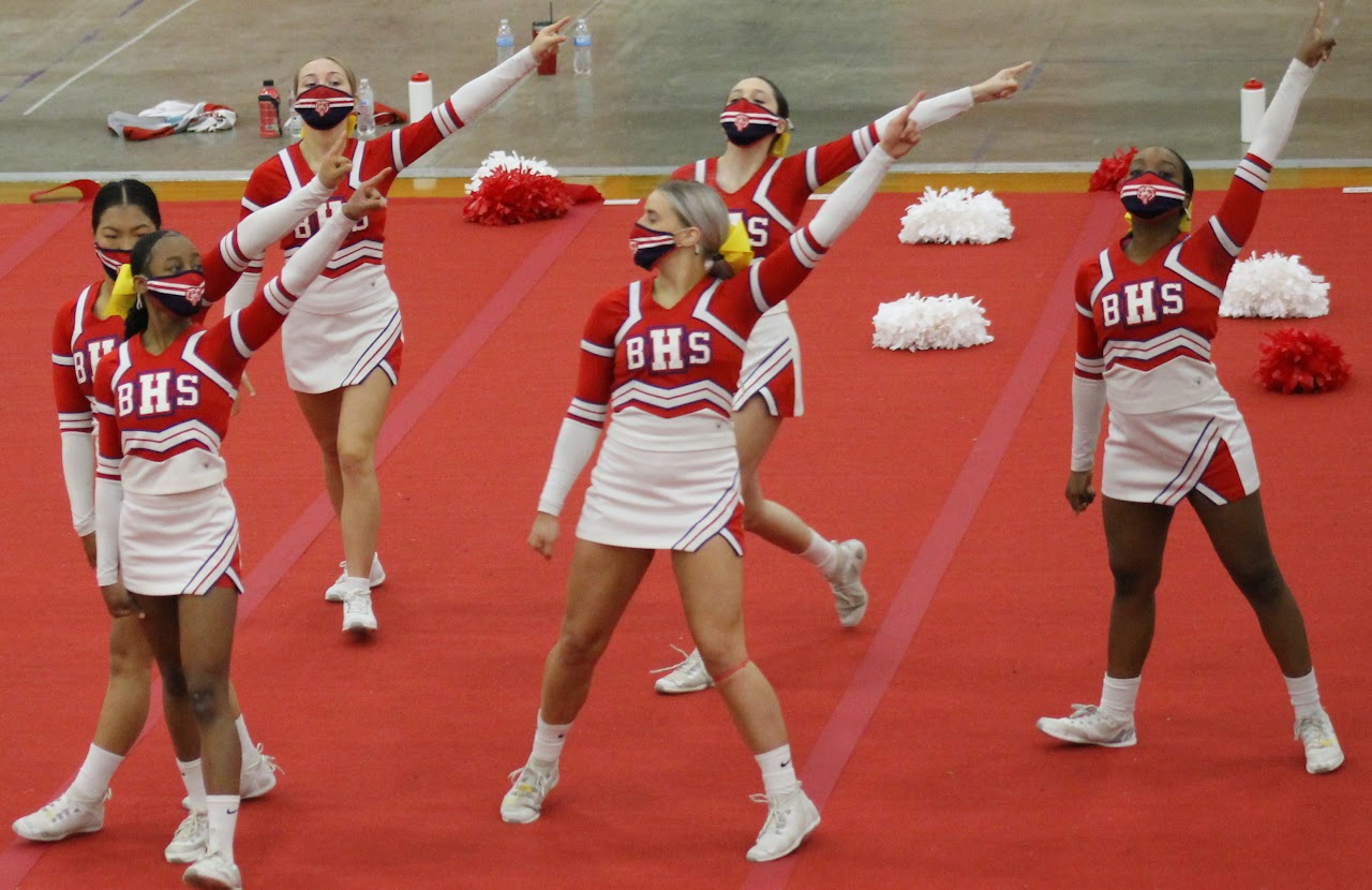 cheerleaders before a game