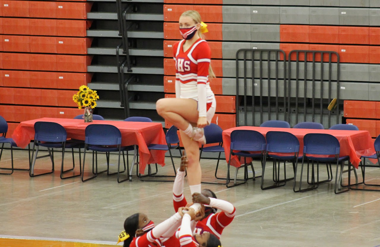 cheerleaders before a game