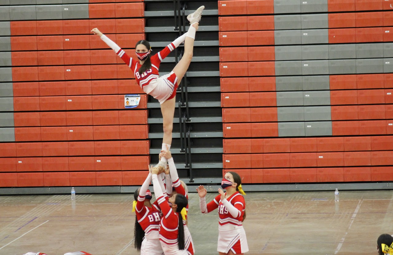 cheerleaders before a game