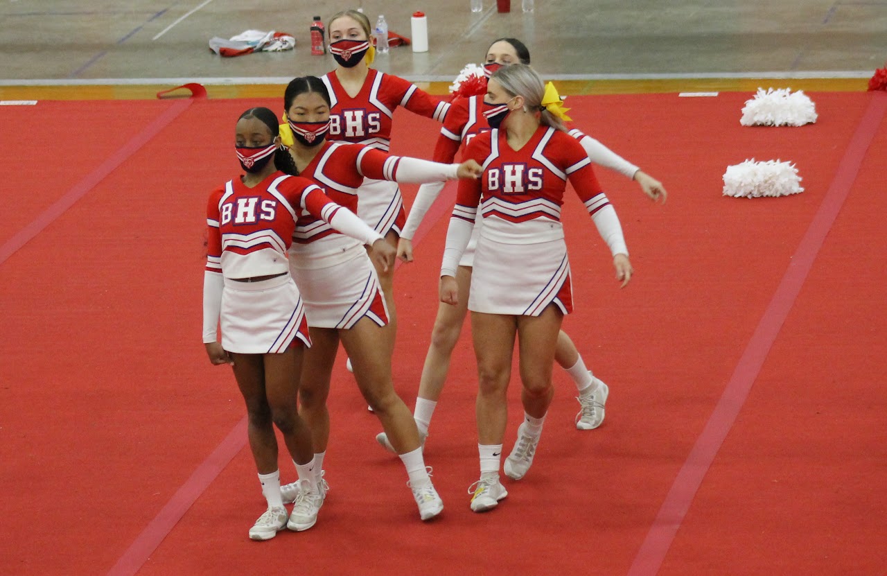 cheerleaders before a game