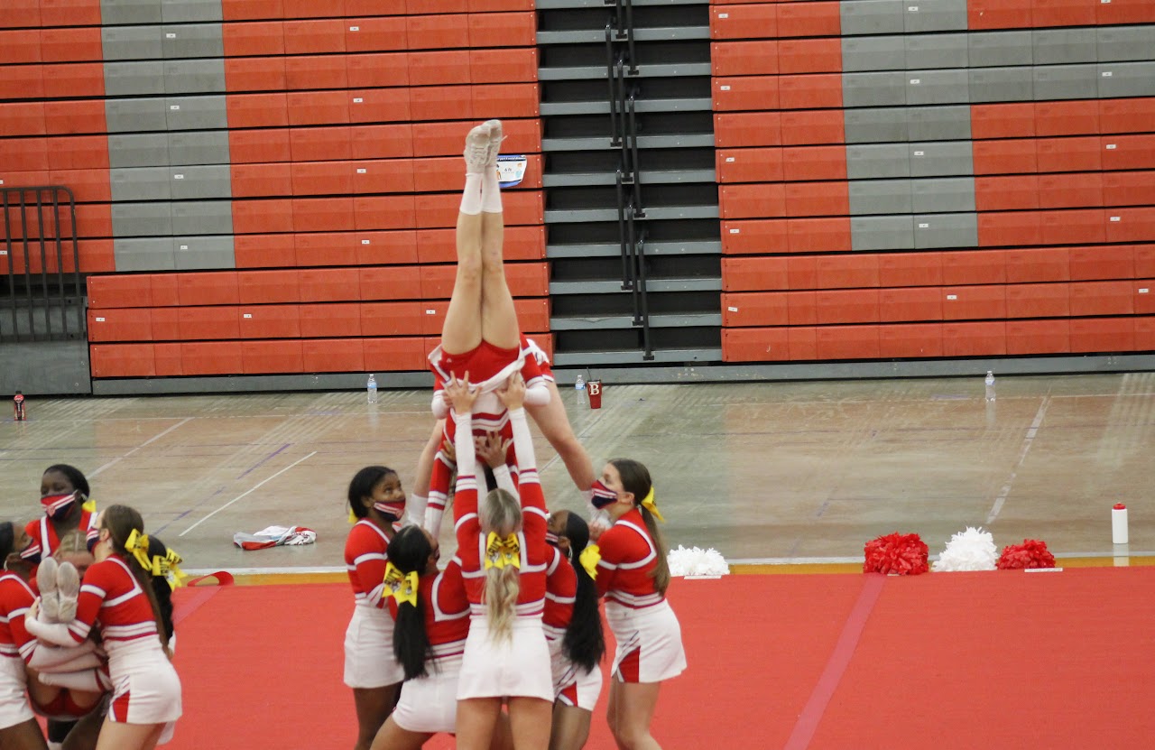 cheerleaders before a game