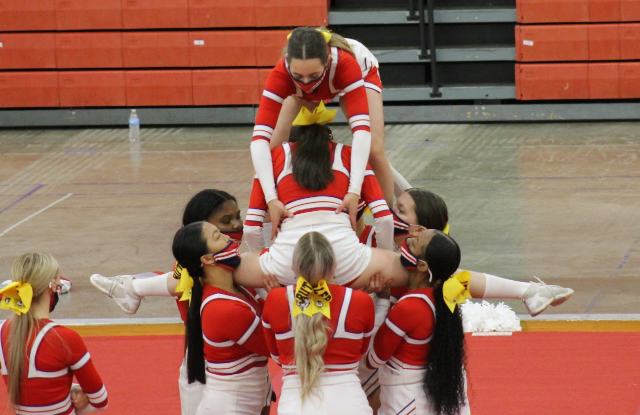 cheerleaders before a game