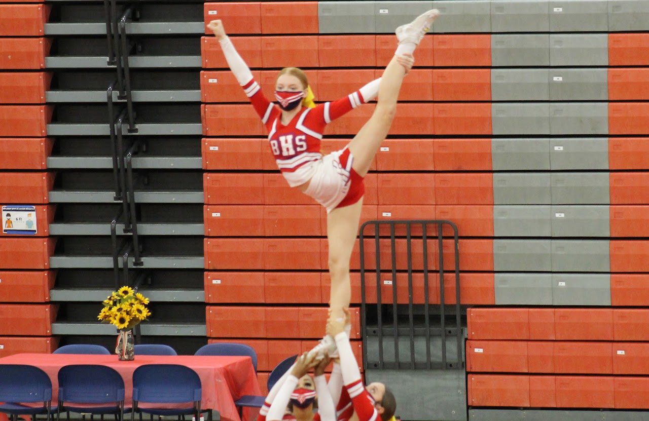 cheerleaders before a game