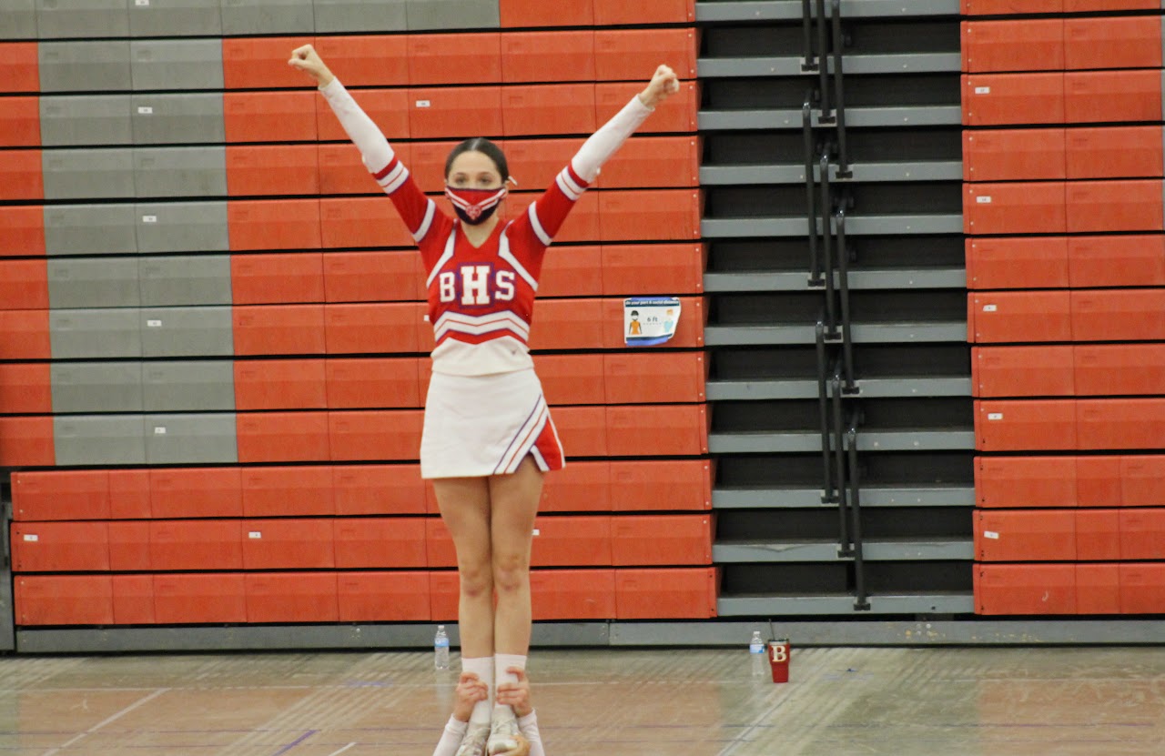 cheerleaders before a game