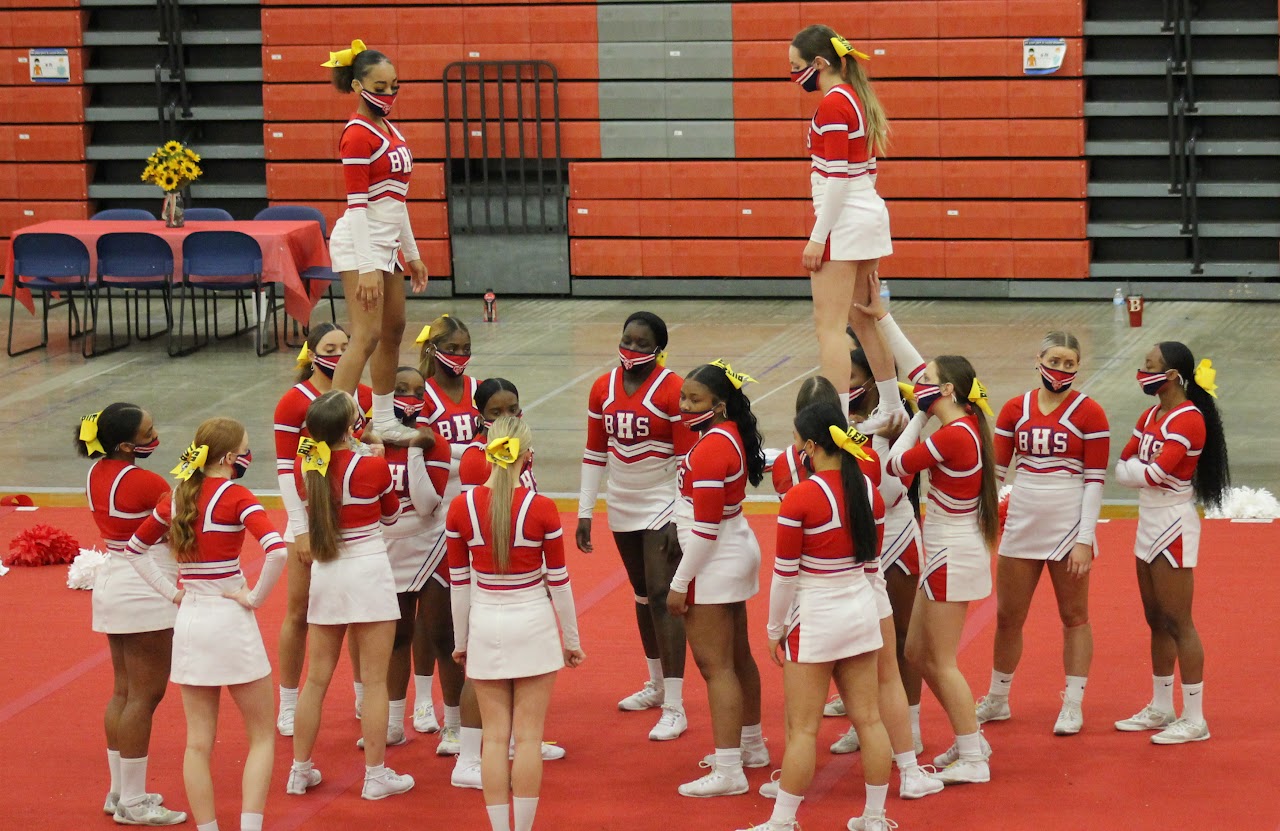 cheerleaders before a game