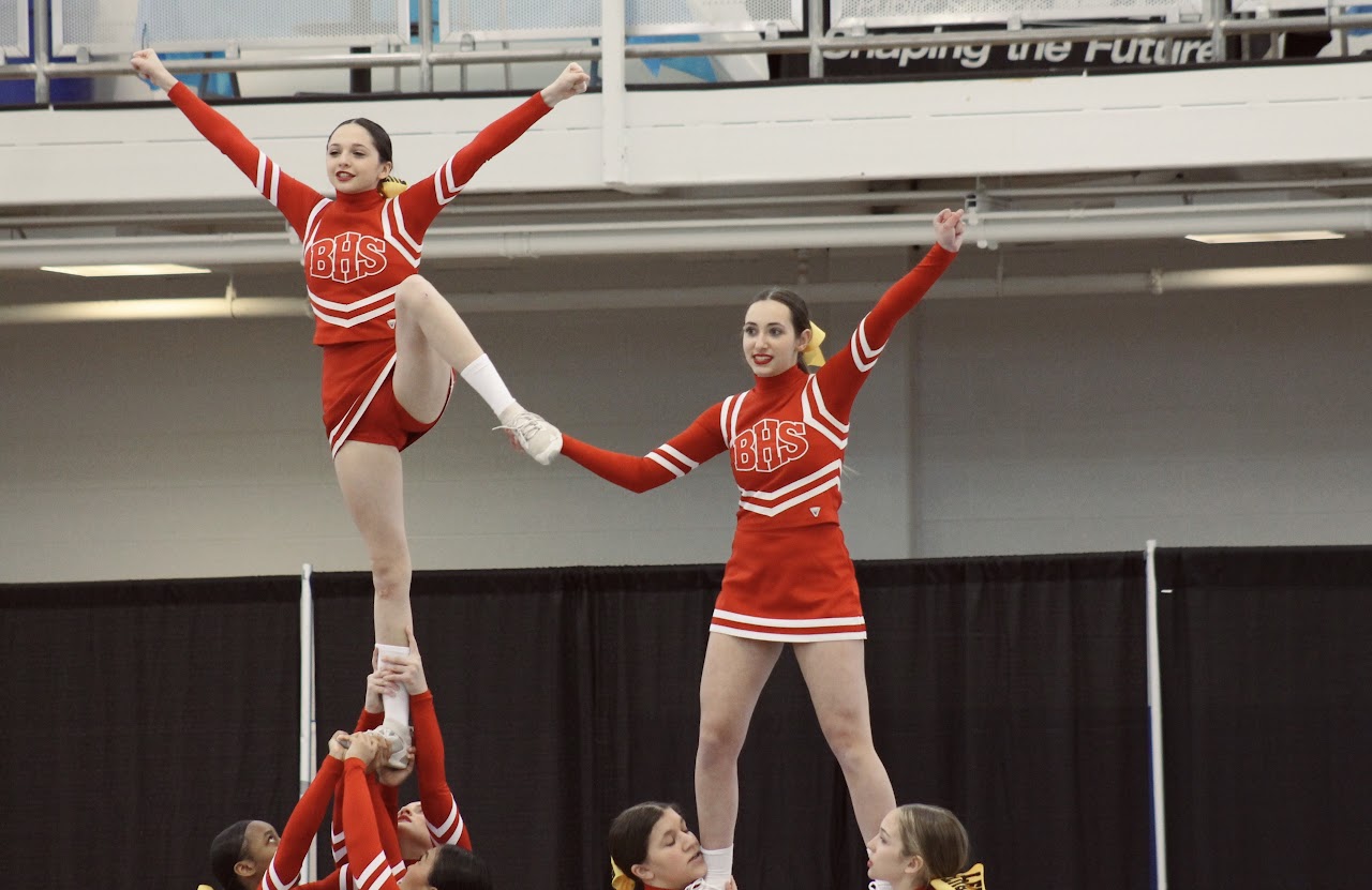 two Cheerleaders up