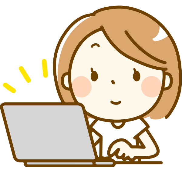 illustration of a girl in the computer