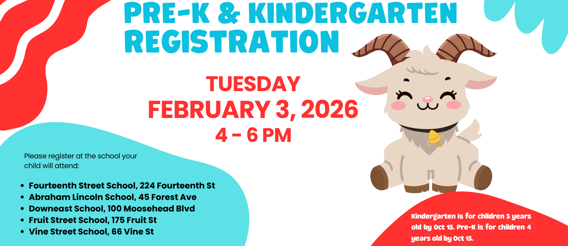 Pre-k &amp; Kindergarten Registration Information