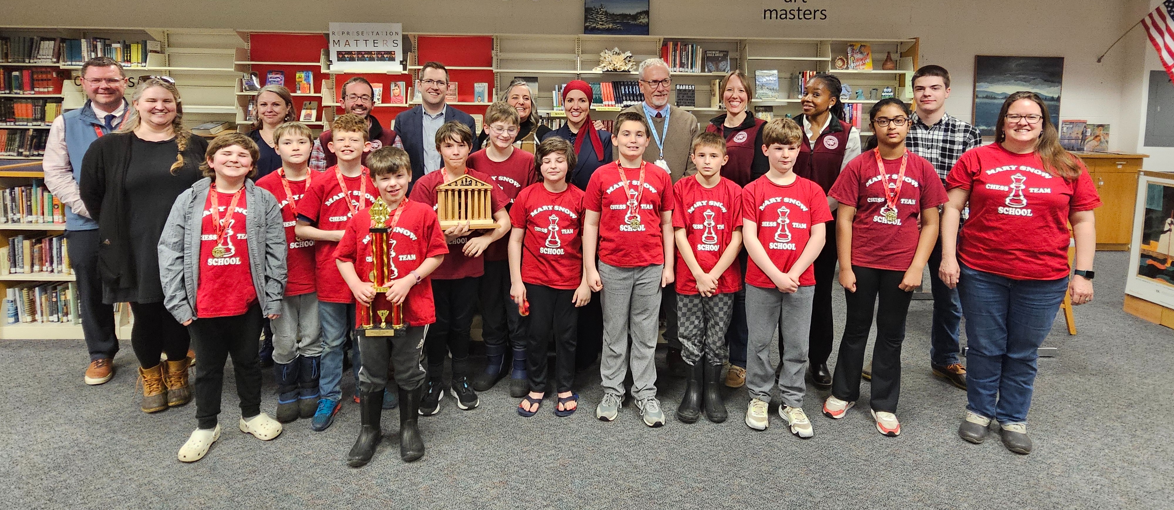 Mary Snow Chess Team Emerges Victorious in Maine Team Chess Championship's K-5 Section