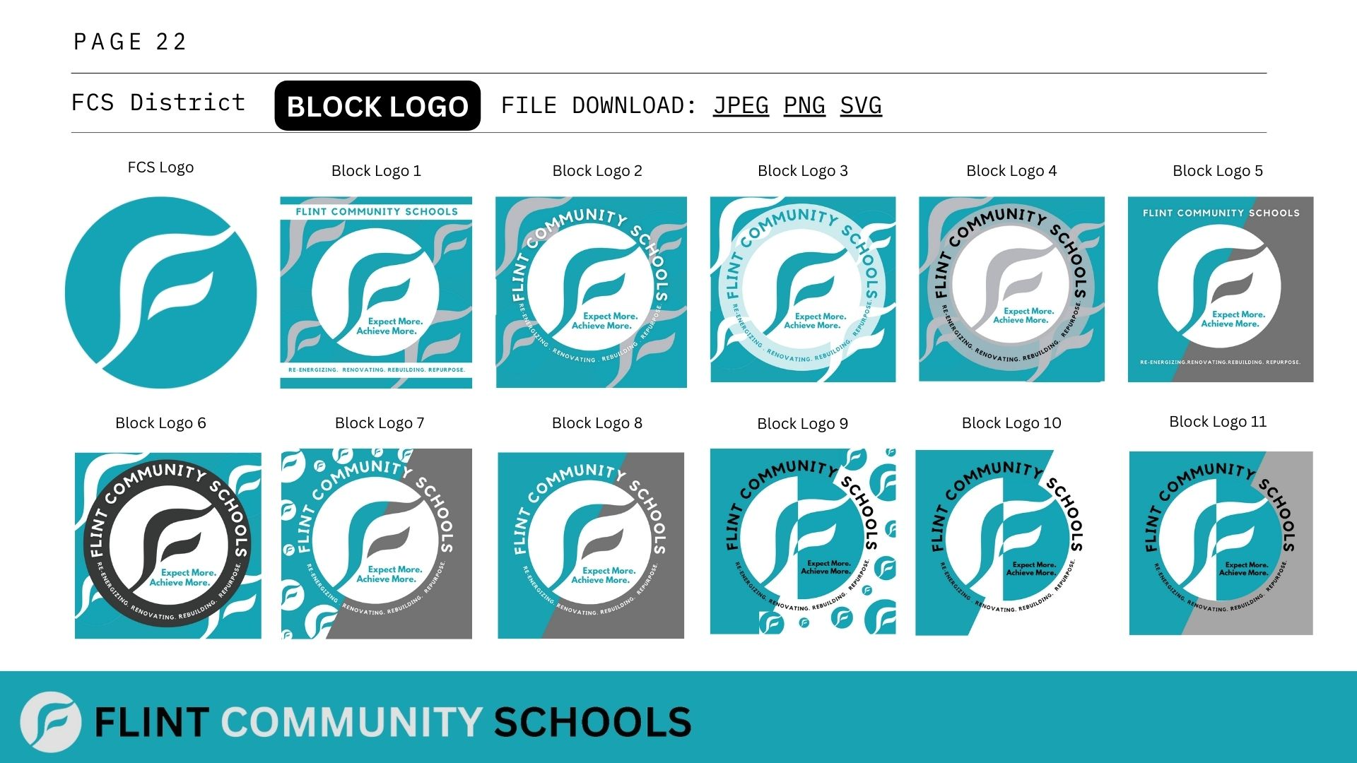 Flint Community Schools Branded Logos