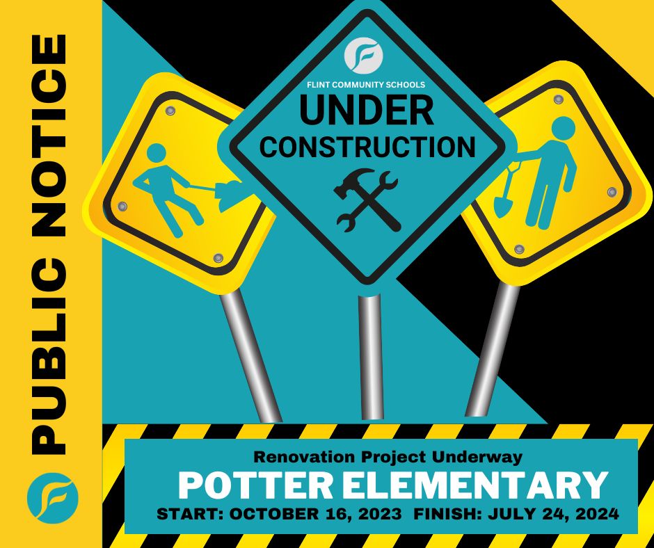 Flint Community Schools Potter Elementary Under Construction