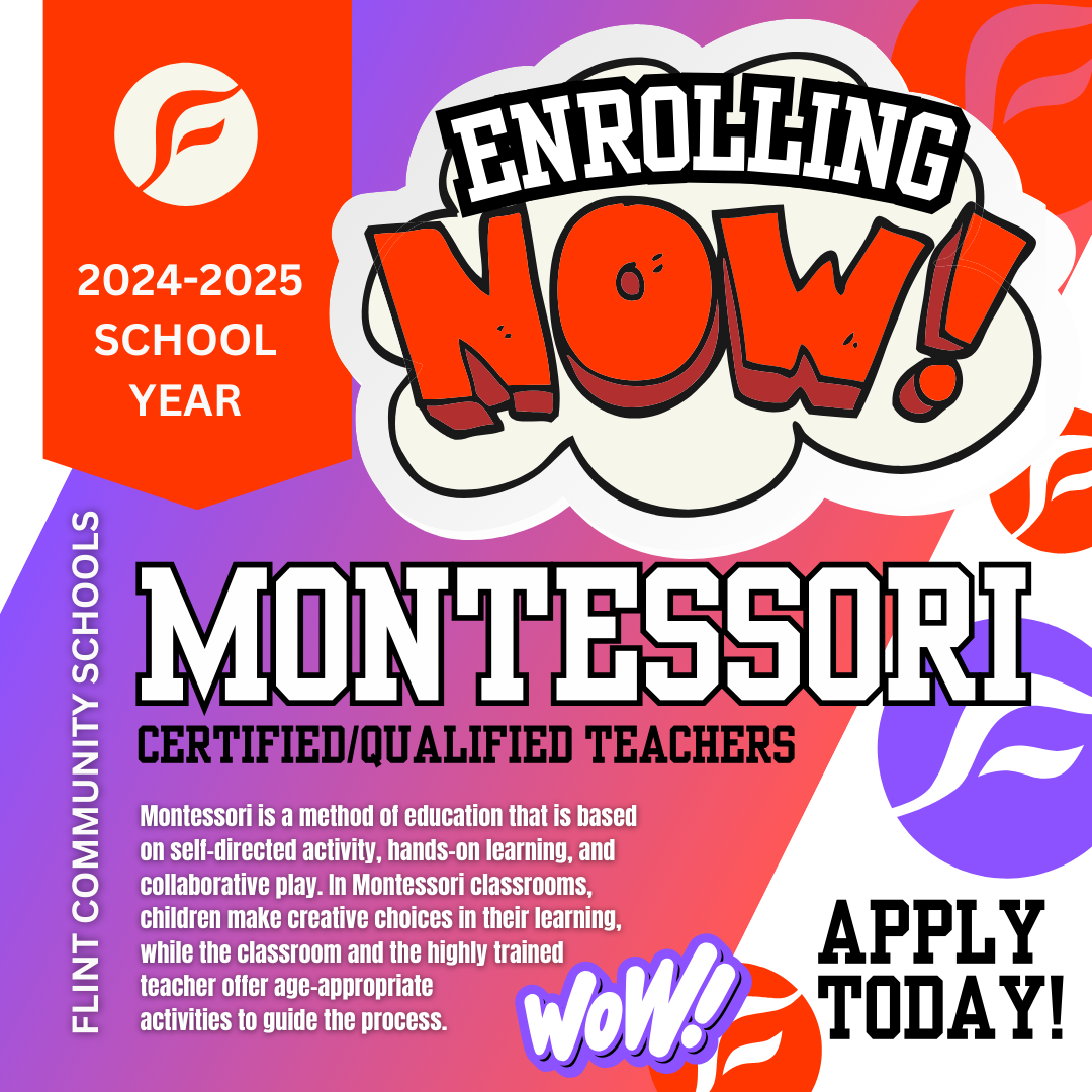 Enroll Today! Experience education in our 4 newly renovated schools with cutting-edge curriculum and dedicated, certified teachers. We're also hiring—join a community that’s making an impact!  For more information:  https://www.flintschools.org/page/student-enrollment