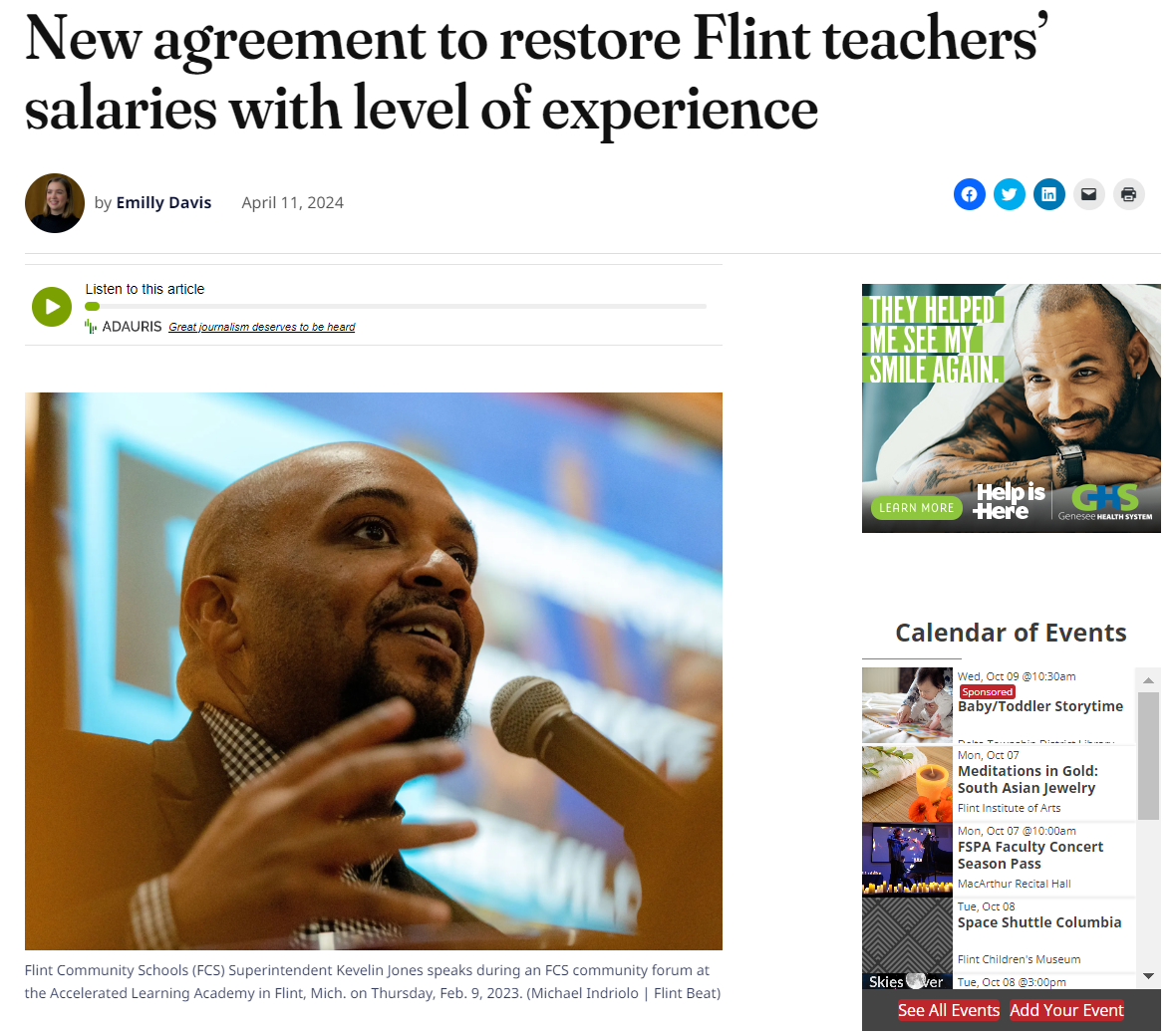 New agreement to restore Flint teachers’ salaries with level of experience