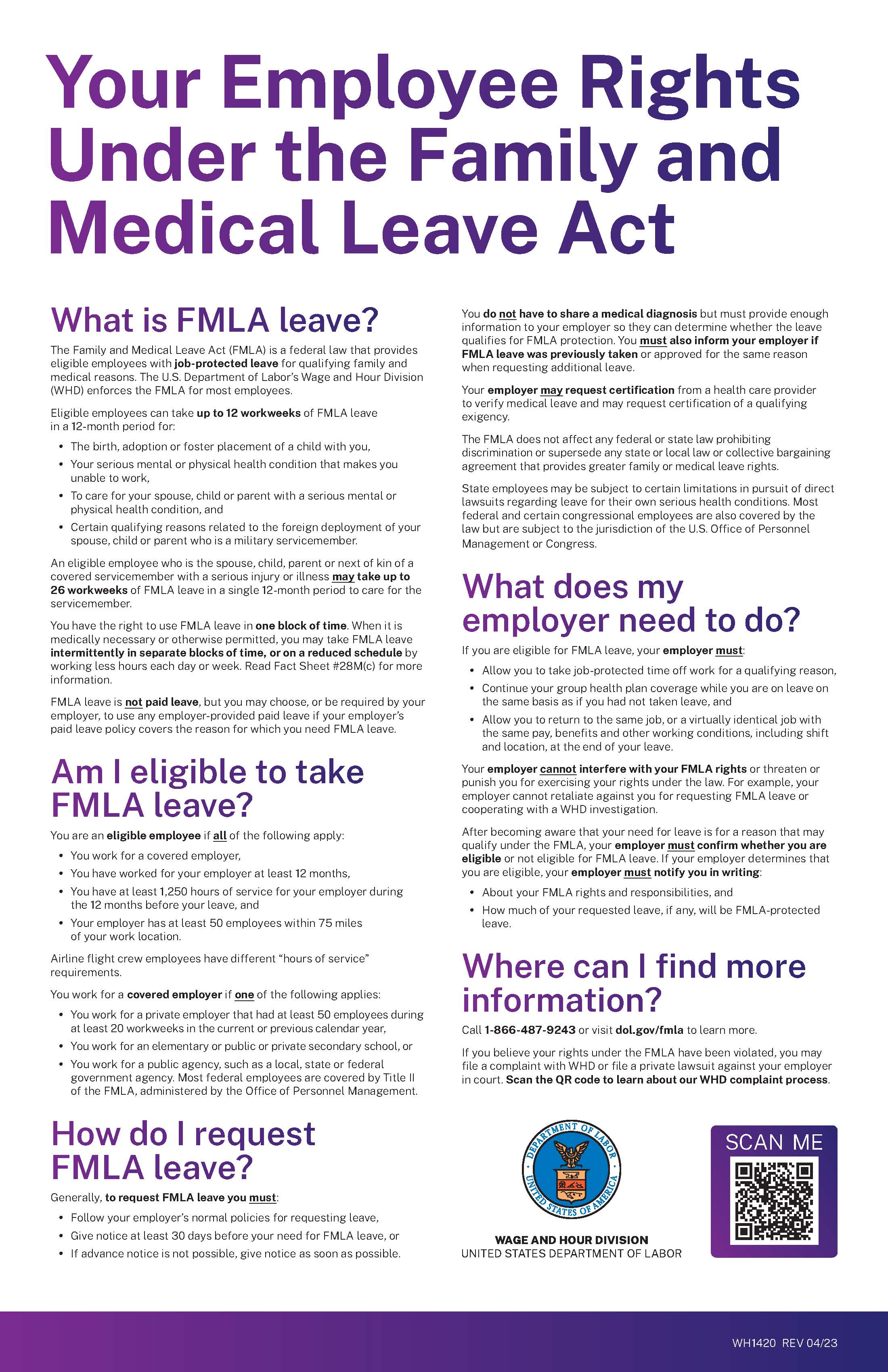 The Family and Medical Leave Act (FMLA) provides eligible employees with job-protected leave for specific family and medical reasons, ensuring continued health benefits during their absence. Flint Community Schools partners with BASIC, a third-party administrator, to manage FMLA requests and ensure compliance with federal guidelines. Employees must use accrued paid time off (PTO) to receive payment while on FMLA leave.