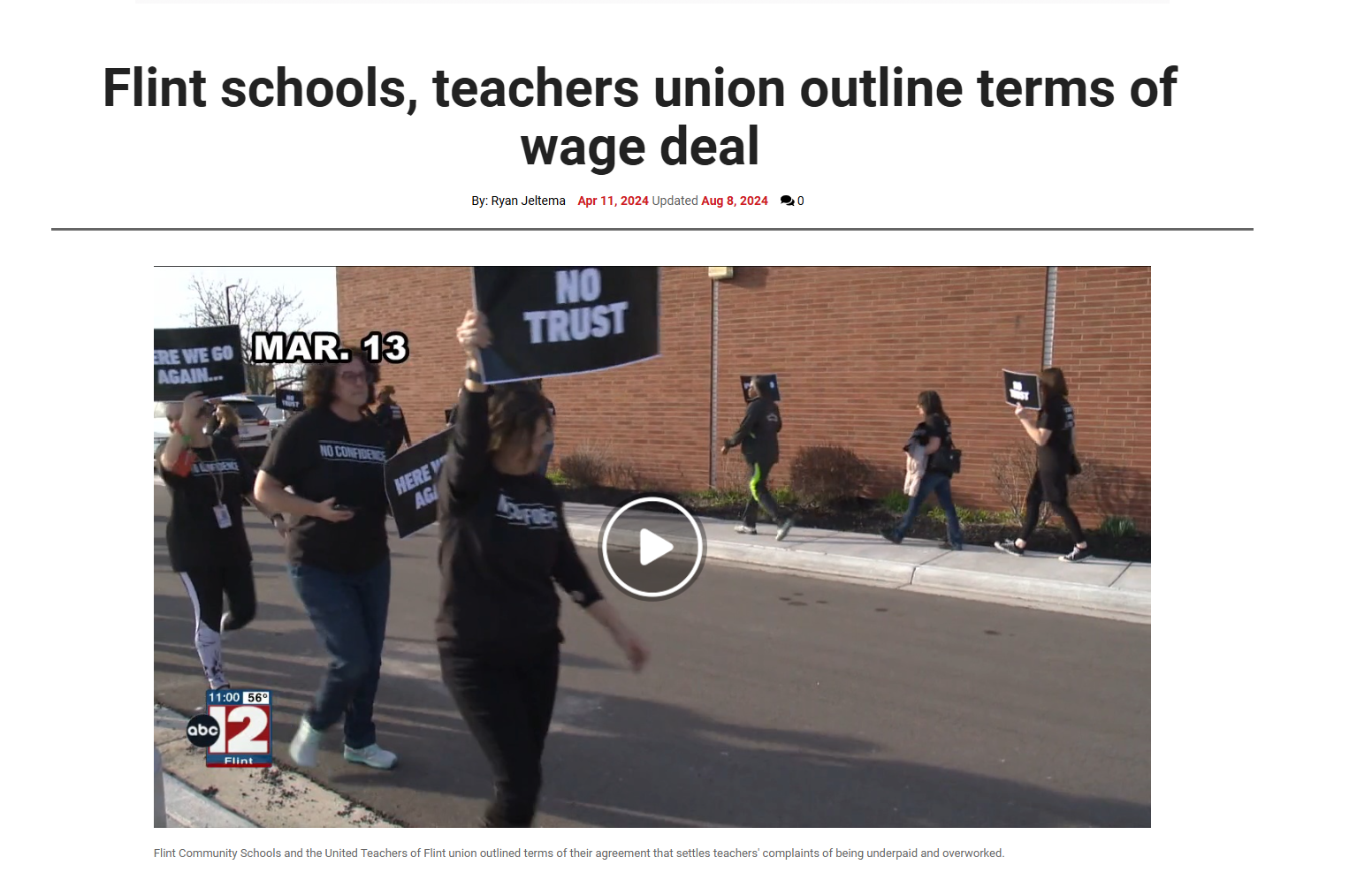 Flint schools, teachers union outline terms of wage deal