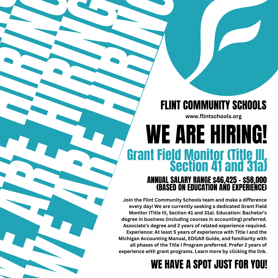 We're Hiring! Flint Community Schools