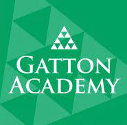 The logo for the Gatton Academy with a modern and clean design.