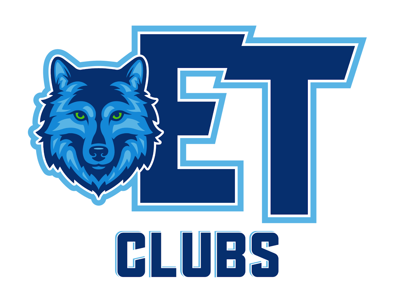 This image features a graphic logo for the "ET Club" which is identified by a wolf's head and the text "ET Clubs" beneath it