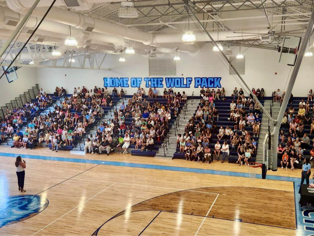 Gymnasium filled with people