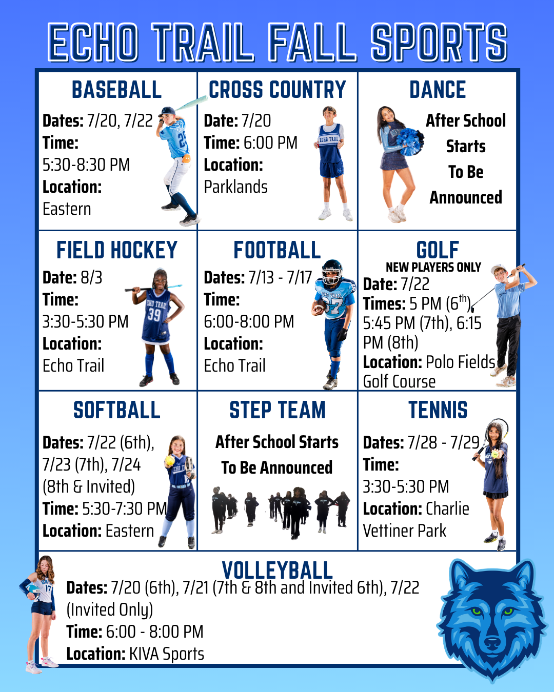 Tryout Dates