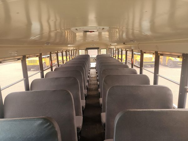 Seats in the new bus purchased from bond money