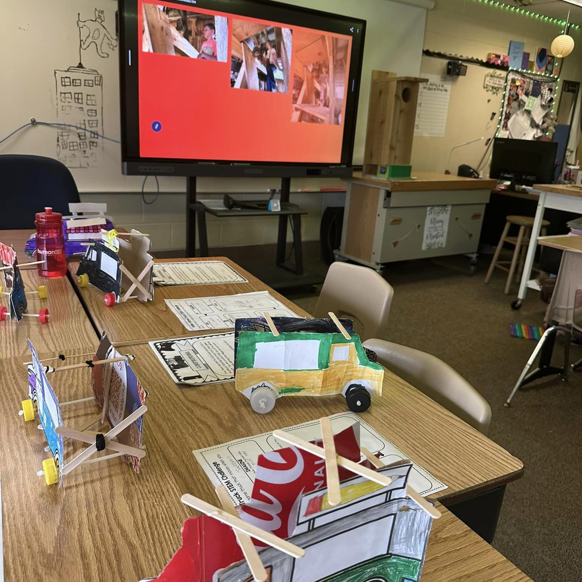 Ben Q Interactive Smart Board in 4th grade class, purchased from bond money