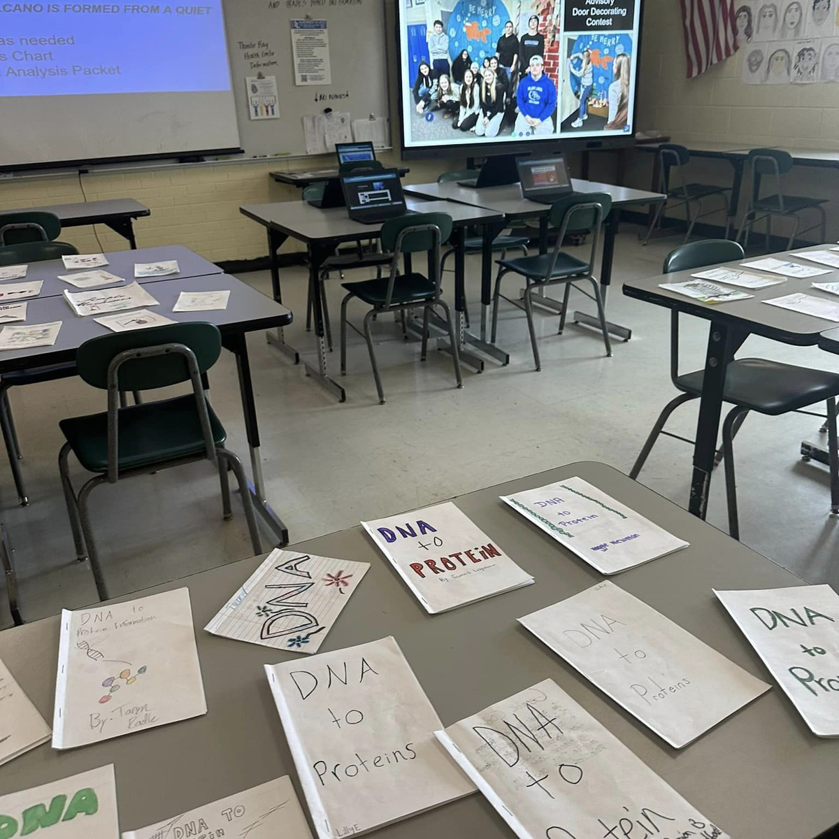 Ben Q Interactive Board in High School Science Class, purchased with bond money