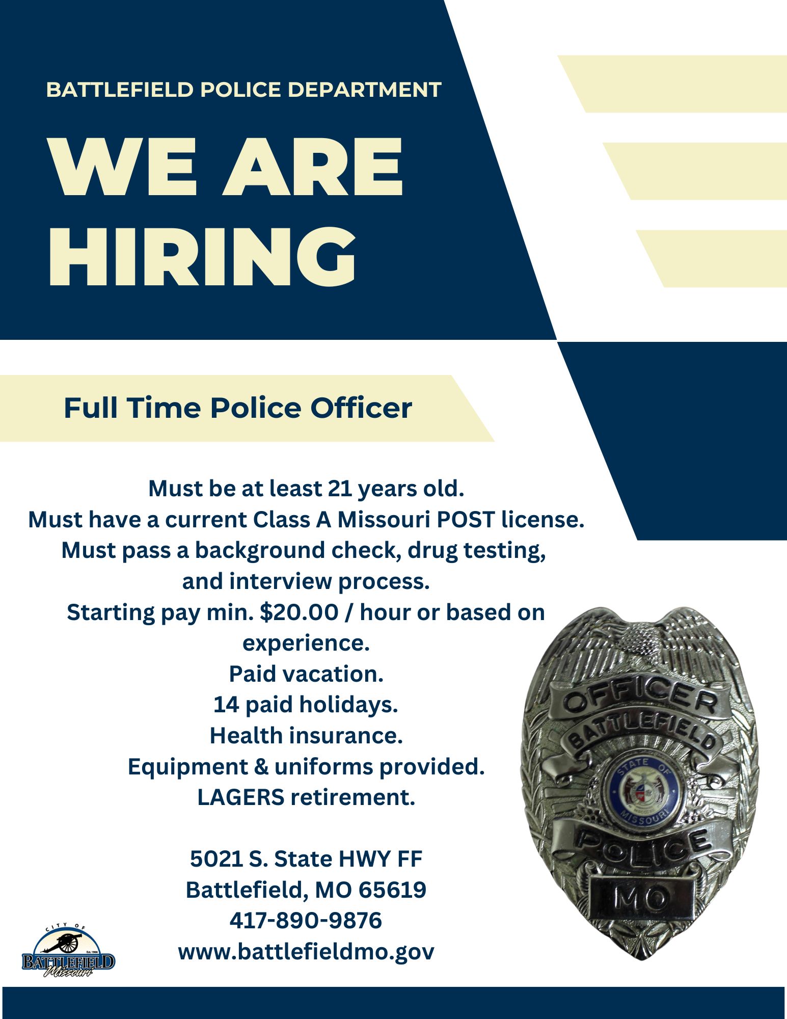 Job Flyer for Police