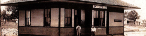The original train station in Battlefield. This picture was taken in the early 1900's before Battlefield became an official town.