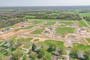 This is an aerial picture of the Green Ridge neighborhood in Battlefield being built around 2021.