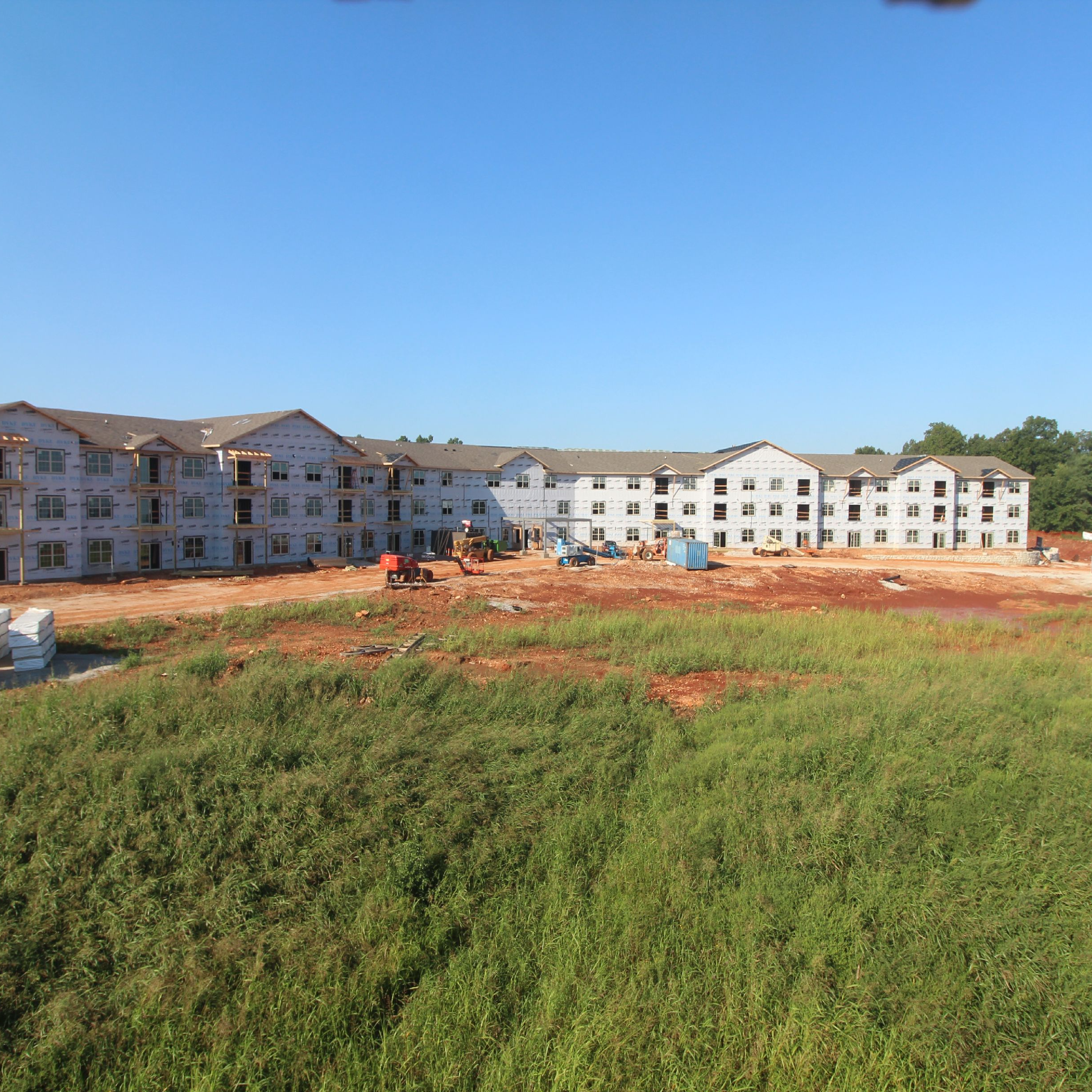 This is a photo of the Township Senior Living Center during its construction.
