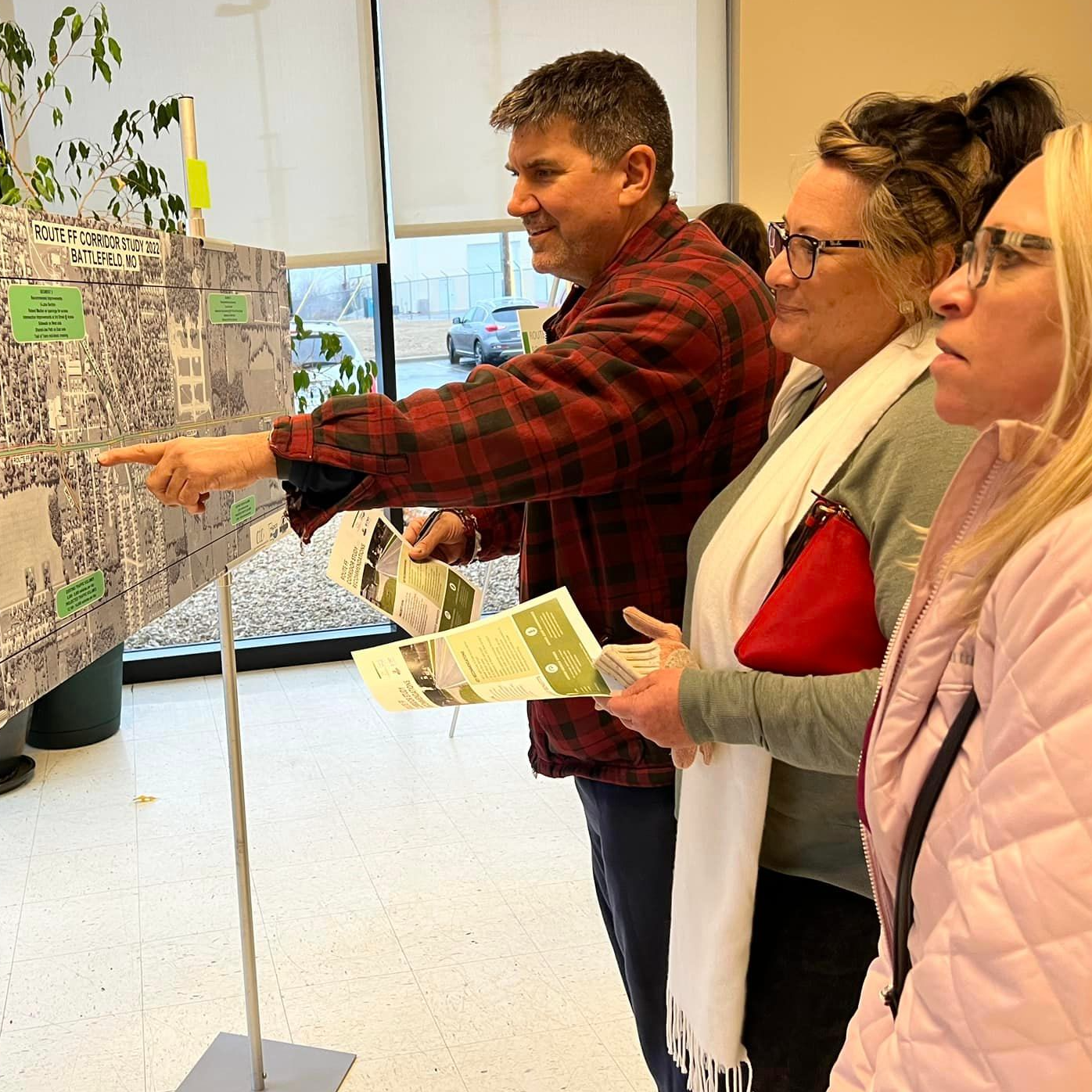 This is a photo from the public informational meeting held by the Ozarks Transportation Organization on the Route FF Corridor Study.