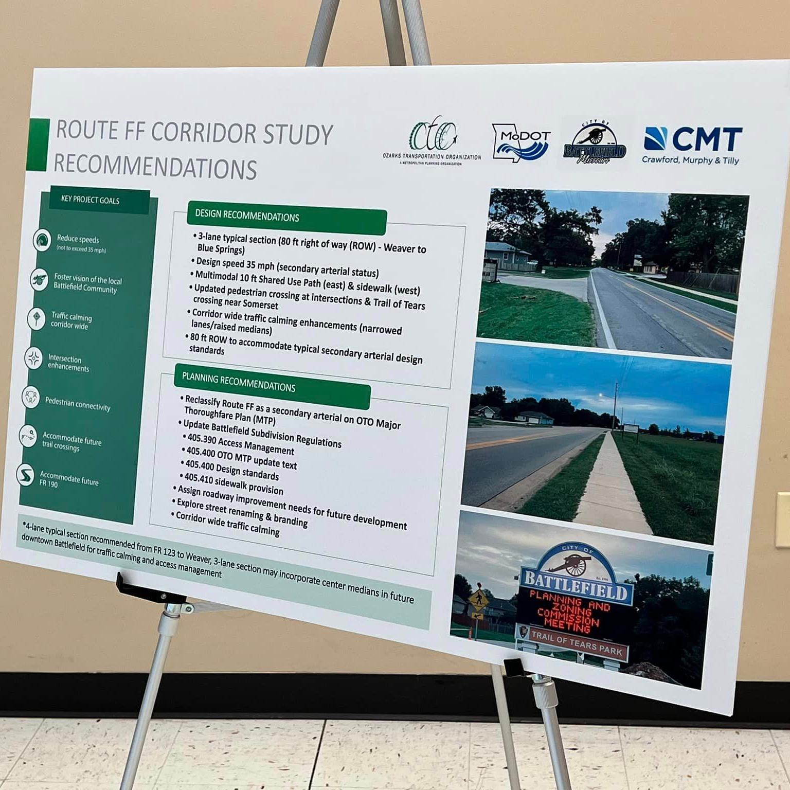 This is a photo from the public informational meeting held by the Ozarks Transportation Organization on the Route FF Corridor Study.
