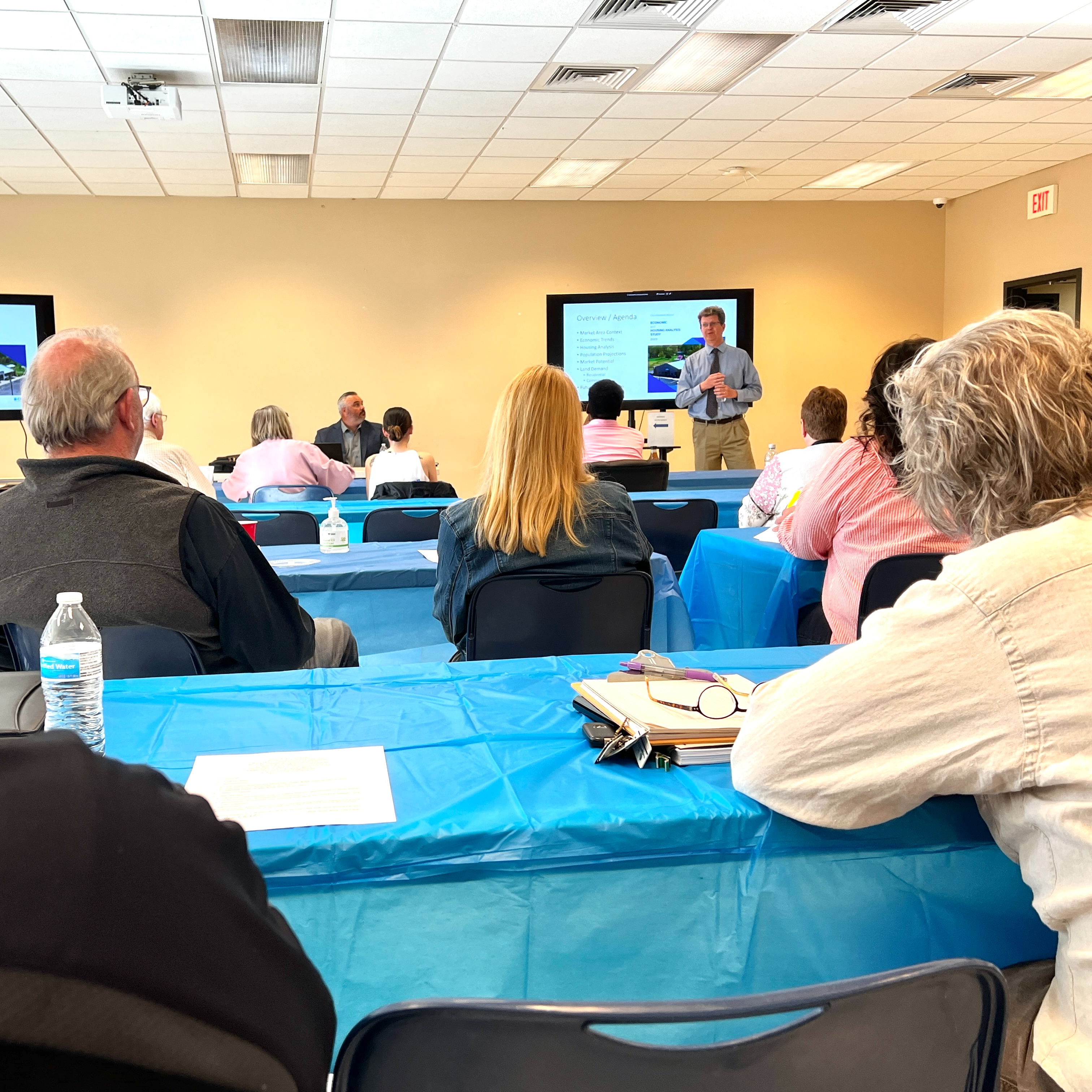 This is a photo from the public informational meeting held by the CMT Engineers on the 2023 Economic & Housing Analysis Study.